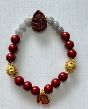 Fortune Elephant Charm Bracelet
